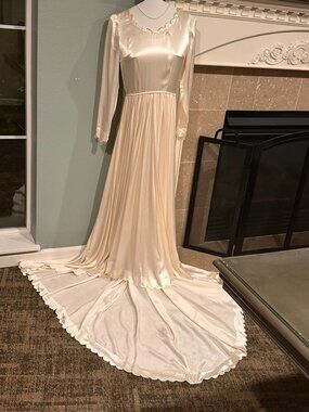 Art Deco Silk Charmeuse 1930s Wedding Dress